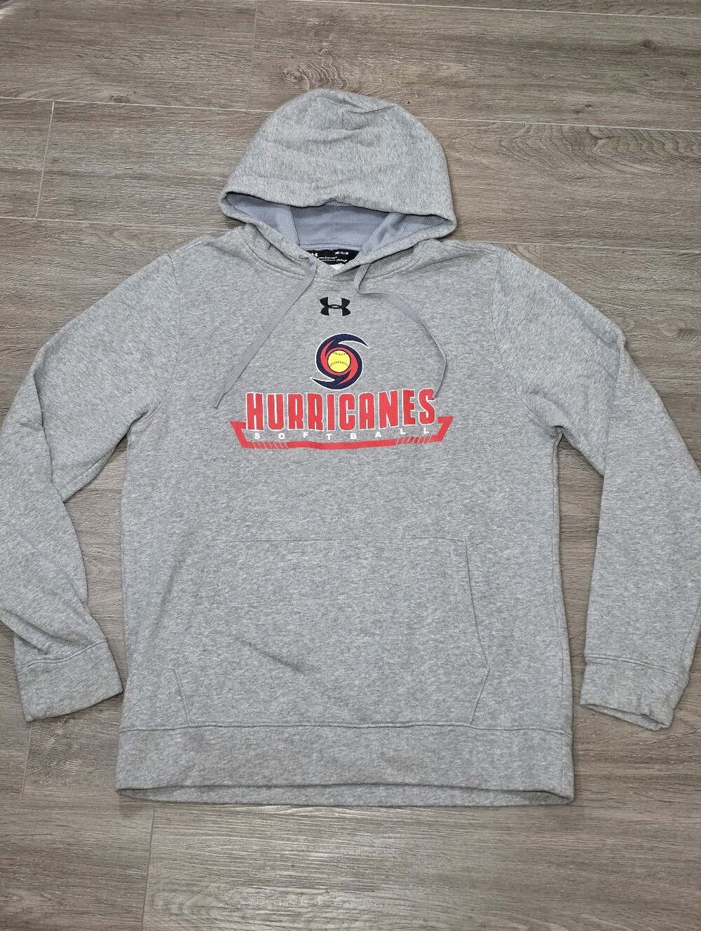 Under Armour Hurricanes Softball Hoodie Mens Sz M loose Fit ColdGear